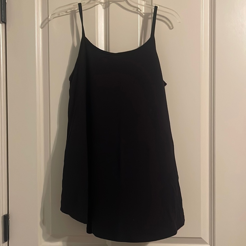 Zenana Black Oversized Layering Tank, Size M